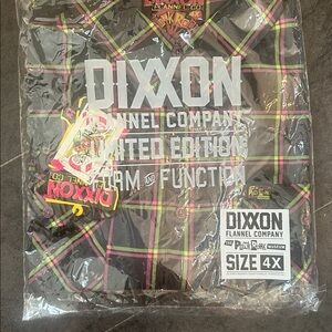 Dixxon Punk Rock Museum Flannel Mens 4X *Rare Exclusive Collaboration** NWT